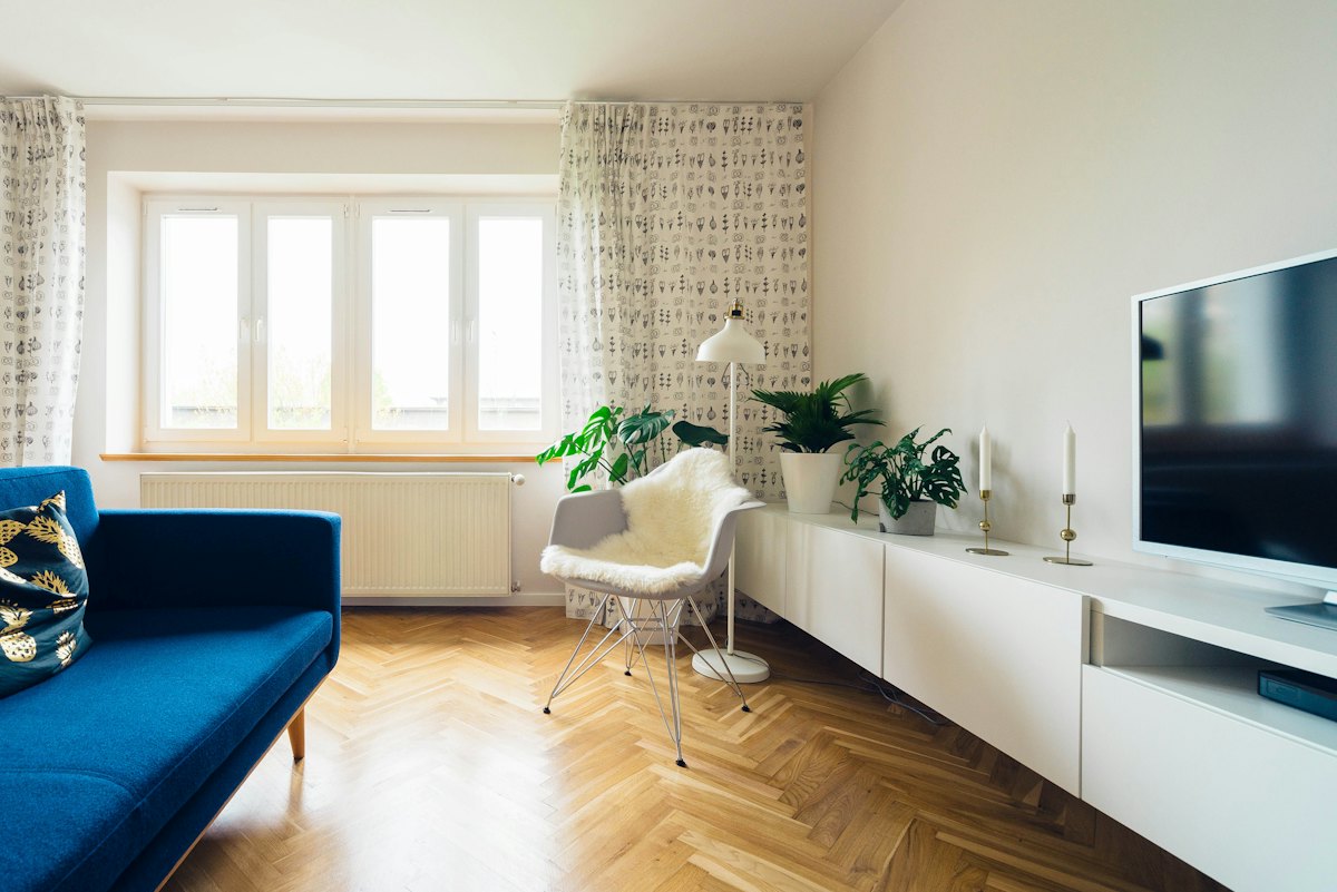 Open-plan office with natural light
